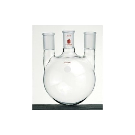 FLASK, ROUND BOTTOM, 3 NECK, CENTER 29/42, SIDE 24/40, 5L